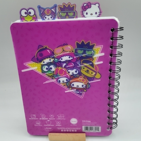 Sanrio Hello Kitty kawaii arcade Tabbed journal Notebook - Picture 2 of 9